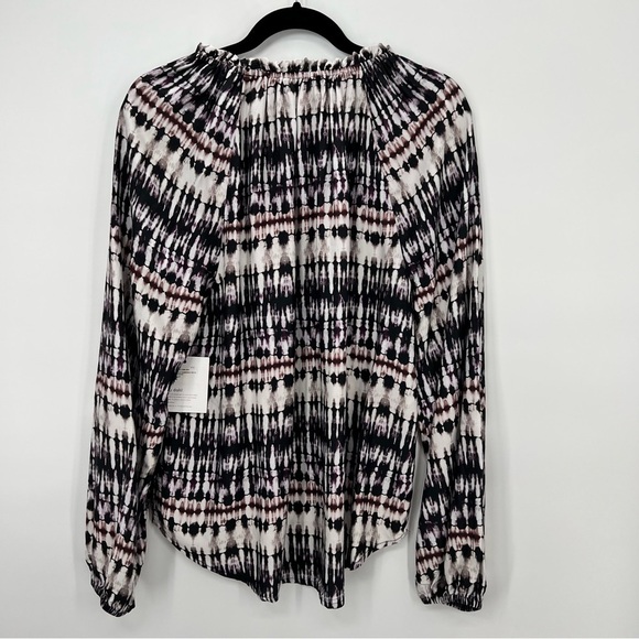 NWT Bella Dahl Lucy Raglan Sleeve Shirred Neck Top Rustic Stripe Large - Picture 10 of 11